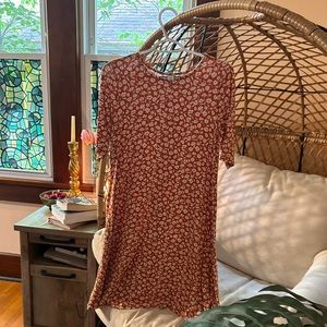 Floral T shirt dress